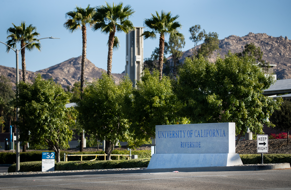 A picture of the UCR school sign
